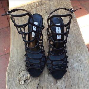 Steve Madden 'Slithur' caged heels black